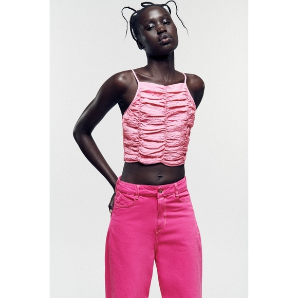 Zara draped crop top - Picture 6 of 8